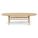 Lenia 53.5_ Oval Coffee Table - White Oak