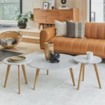 Mara 31.5_ Marble Coffee Table - Oak
