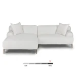 Abisko 94.5_ Left Sectional - Quartz White