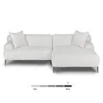Abisko 94.5_ Right Sectional - Quartz White