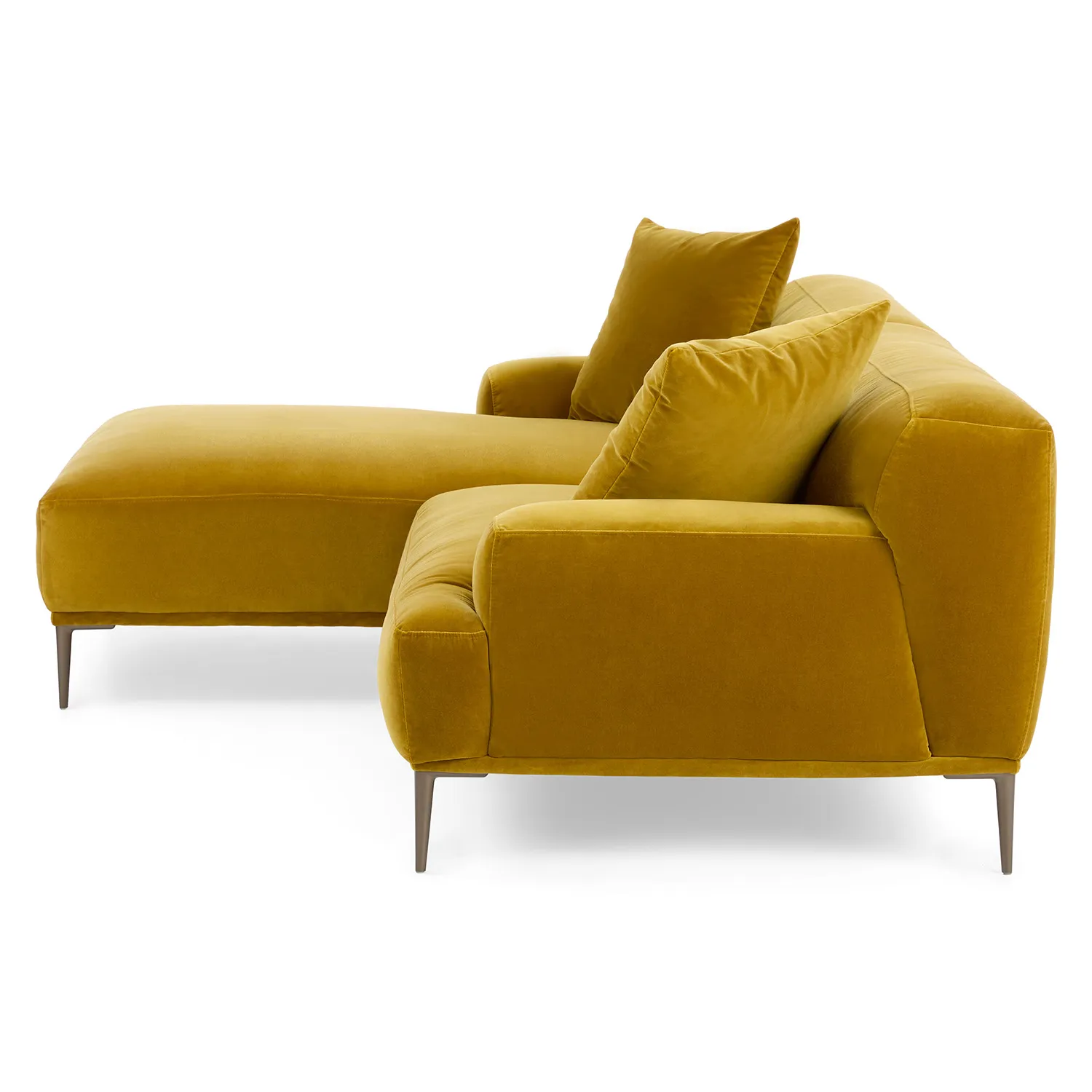 Abisko 94.5_ Velvet Left Sectional - Plush Yarrow Gold - Image 5