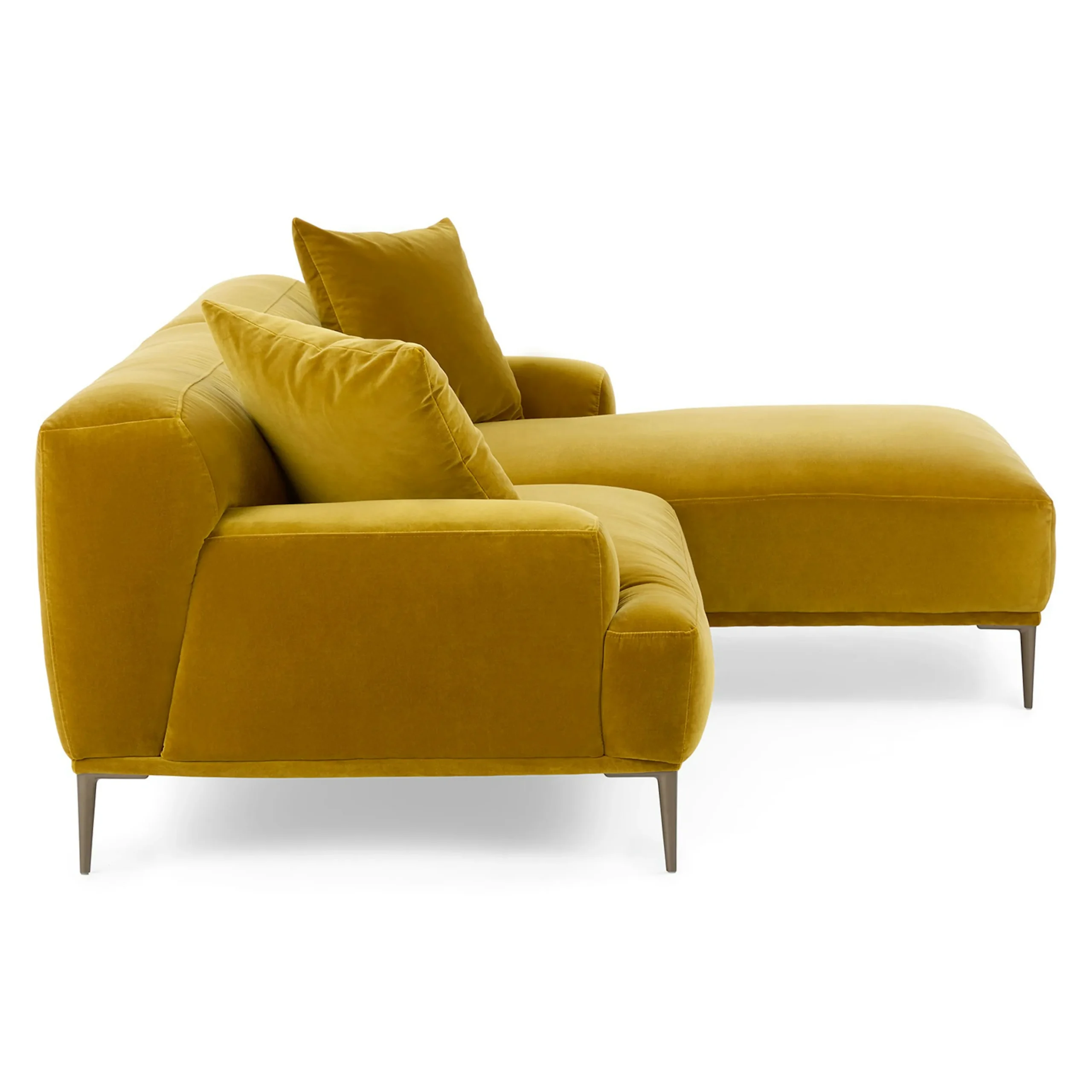 Abisko 94.5_ Velvet Right Sectional - Plush Yarrow Gold - Image 5