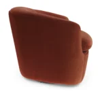 Turoy 32.5_ Velvet Swivel Lounge Chair - Hale Rust