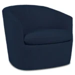 Turoy 32.5_ Swivel Lounge Chair - Catalina Blue Bouclé
