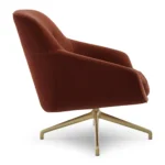 Sterling 33_ Velvet Swivel Chair - Hale Rust