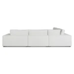Beta 133.5_ Left Modular Conversational Sectional - Quartz White