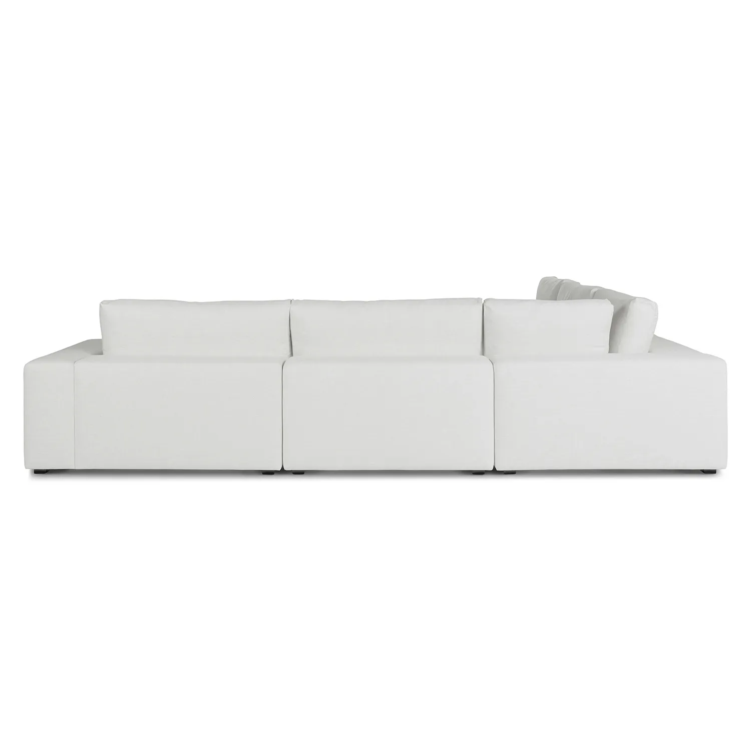 Beta 133.5_ Left Modular Conversational Sectional - Quartz White - Image 5