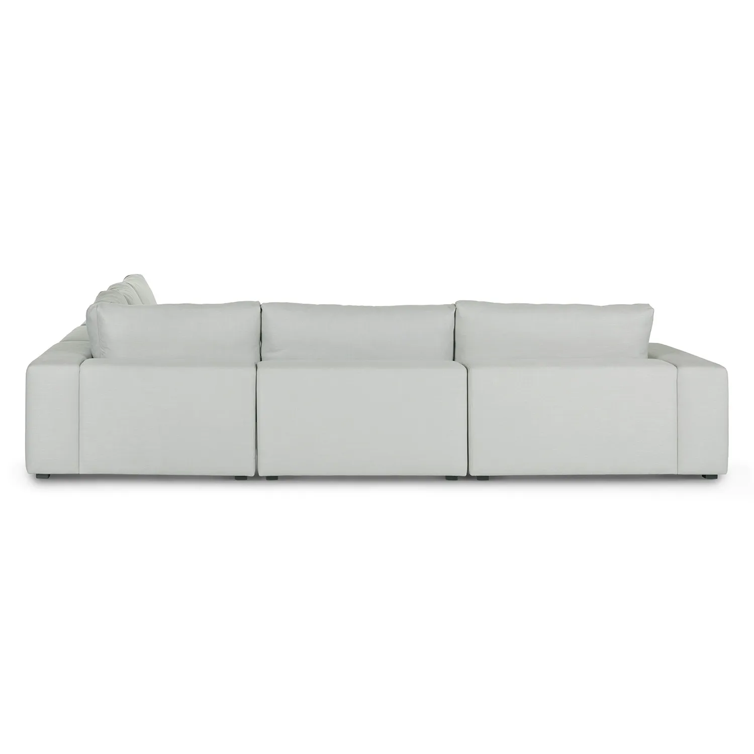 Beta 133.5_ Left Modular Conversational Sectional - Welsh Gray - Image 5