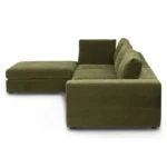 Beta 133.5_ Left Modular Sectional - Cypress Green