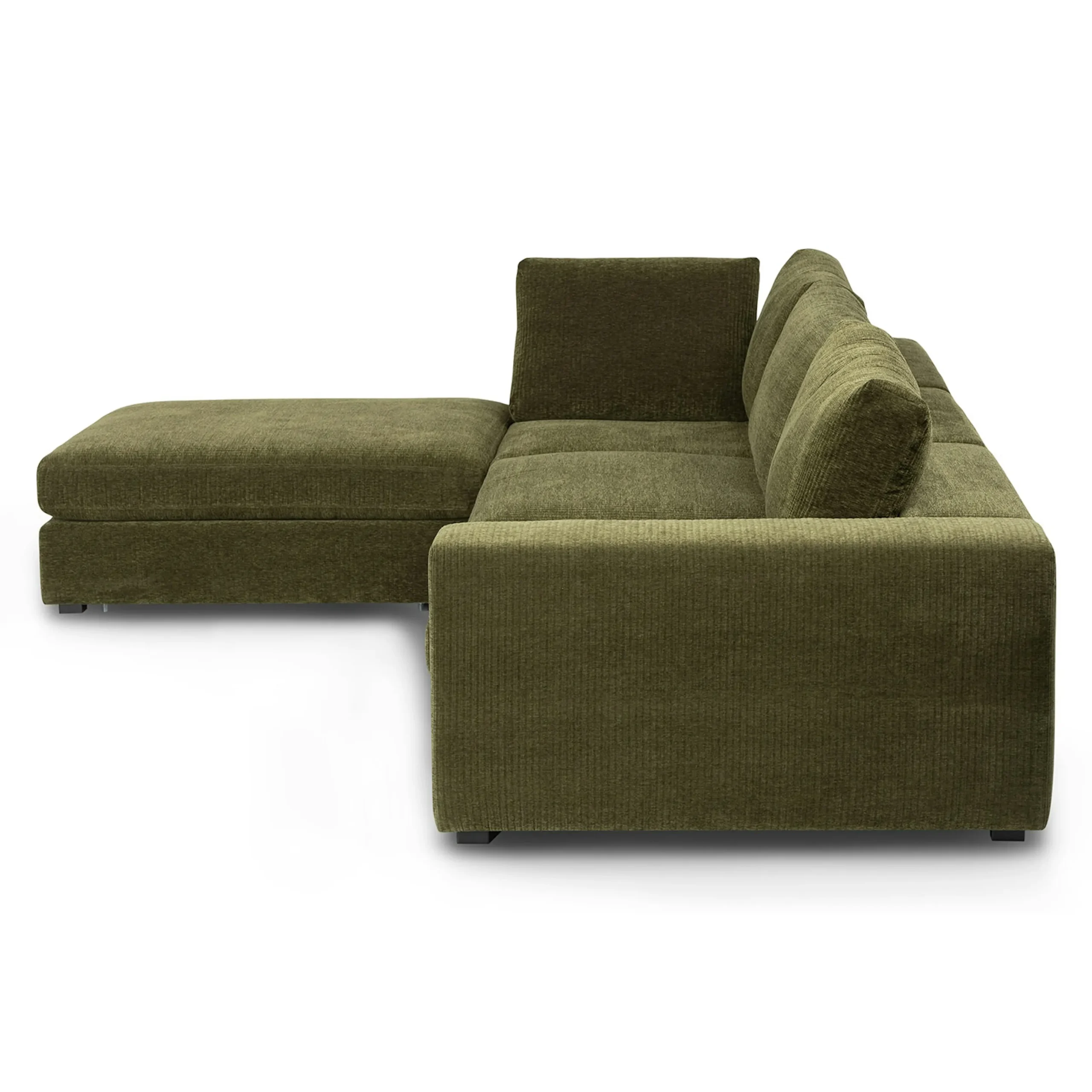 Beta 133.5_ Left Modular Sectional - Cypress Green - Image 5
