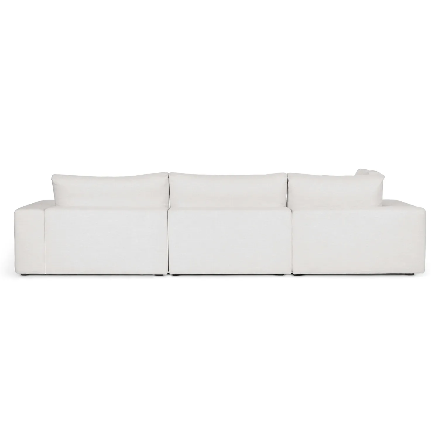 Beta 133.5_ Left Modular Sectional - Quartz White - Image 5