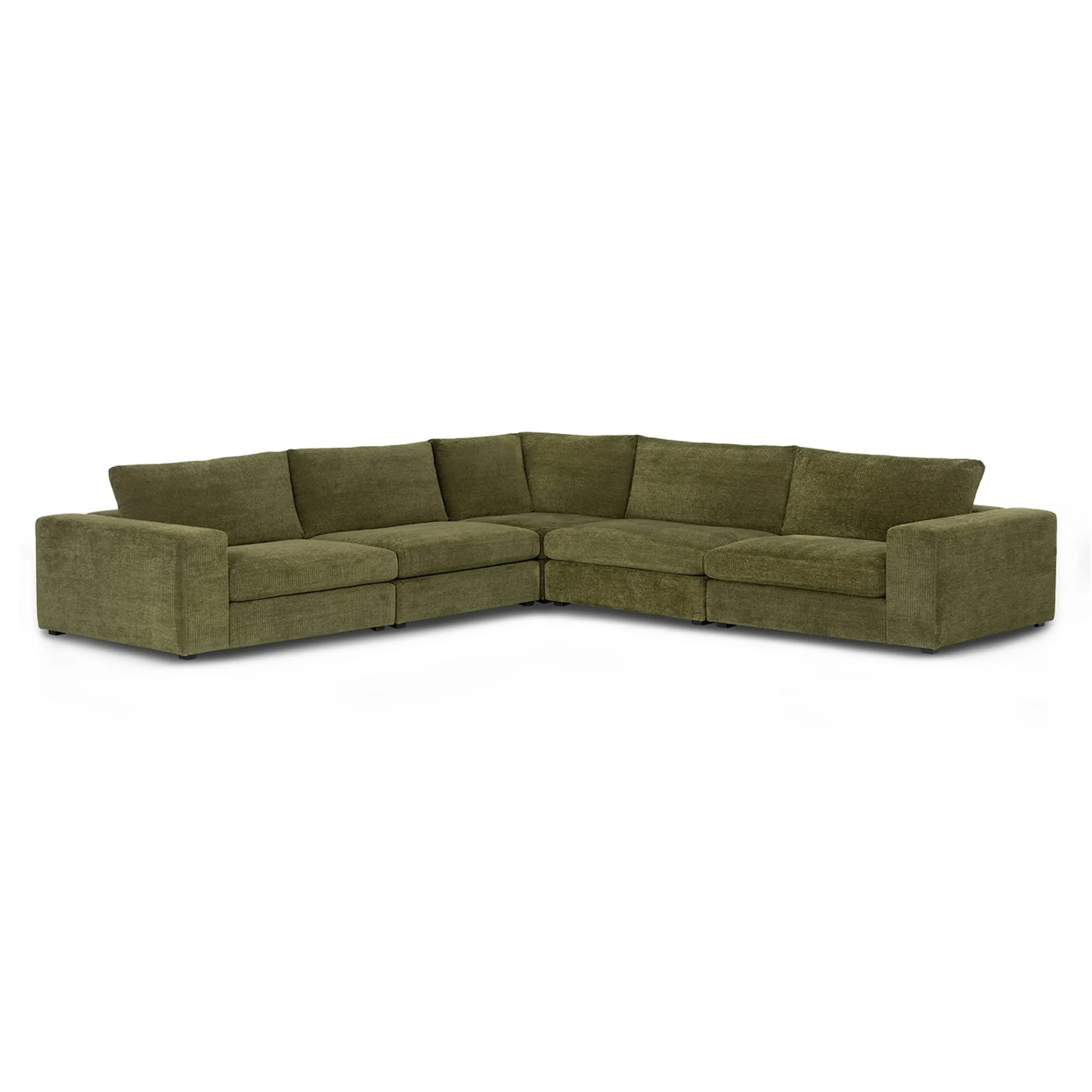 Beta 133.5_ Modular Corner Sectional - Cypress Green - Image 5