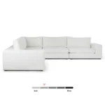 Beta 133.5_ Modular Corner Sectional - Quartz White