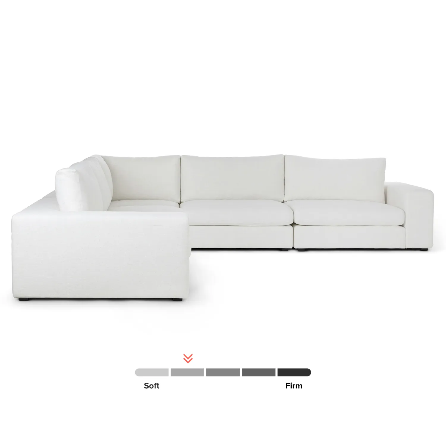 Beta 133.5_ Modular Corner Sectional - Quartz White - Image 5
