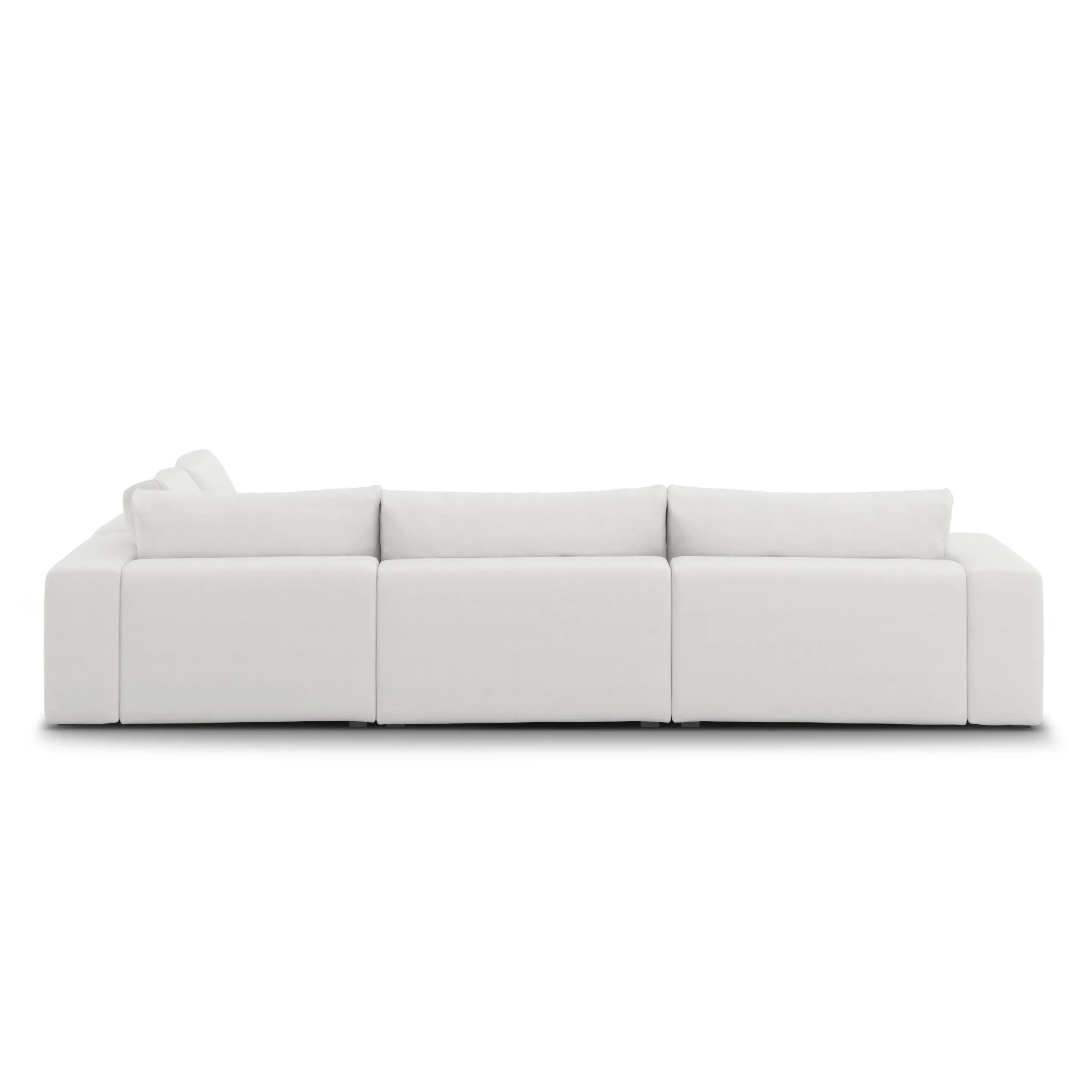 Beta 133.5_ Modular L Sectional - Quartz White - Image 5