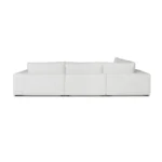 Beta 133.5_ Right Modular Conversational Sectional - Quartz White