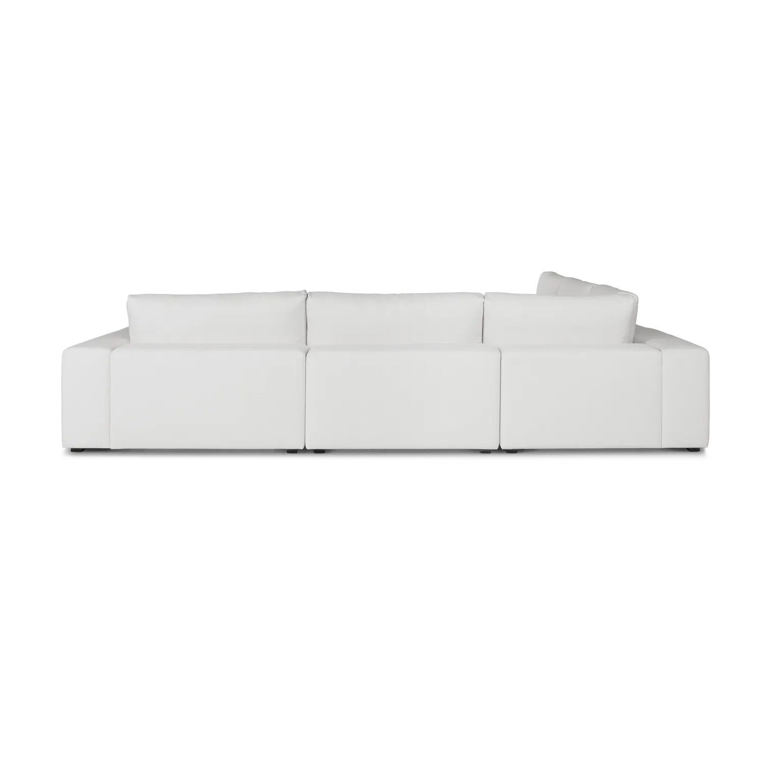 Beta 133.5_ Right Modular Conversational Sectional - Quartz White - Image 5