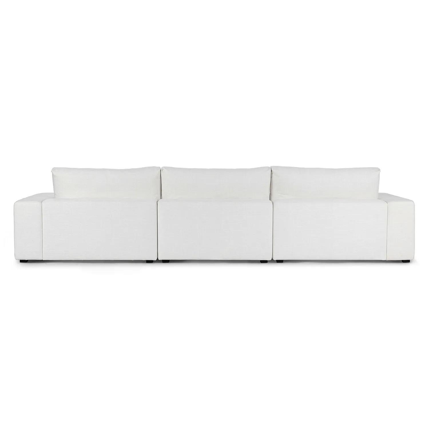 Beta 137.5_ Left Modular Chaise Sectional - Quartz White - Image 5