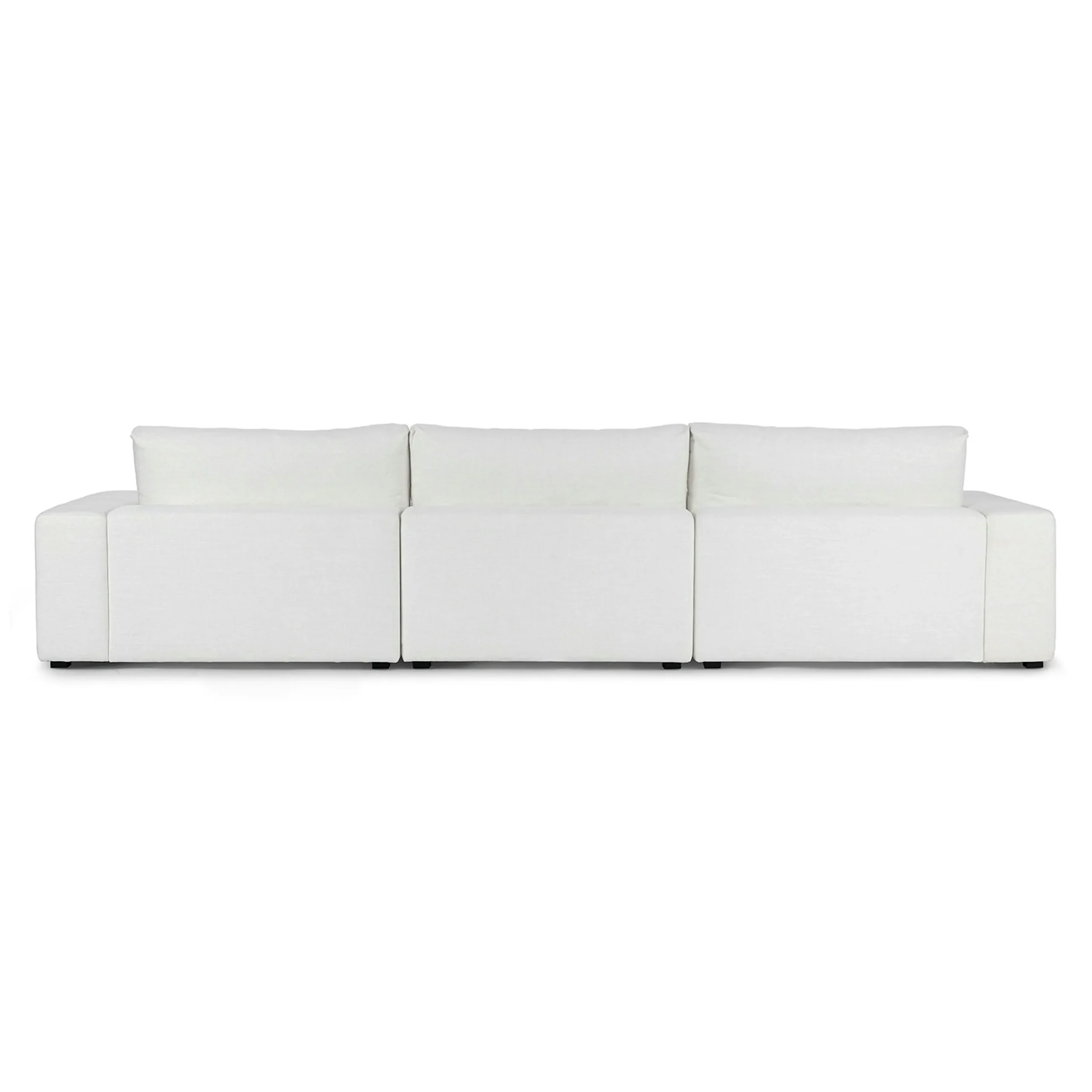 Beta 137.5_ Right Modular Chaise Sectional - Quartz White - Image 5