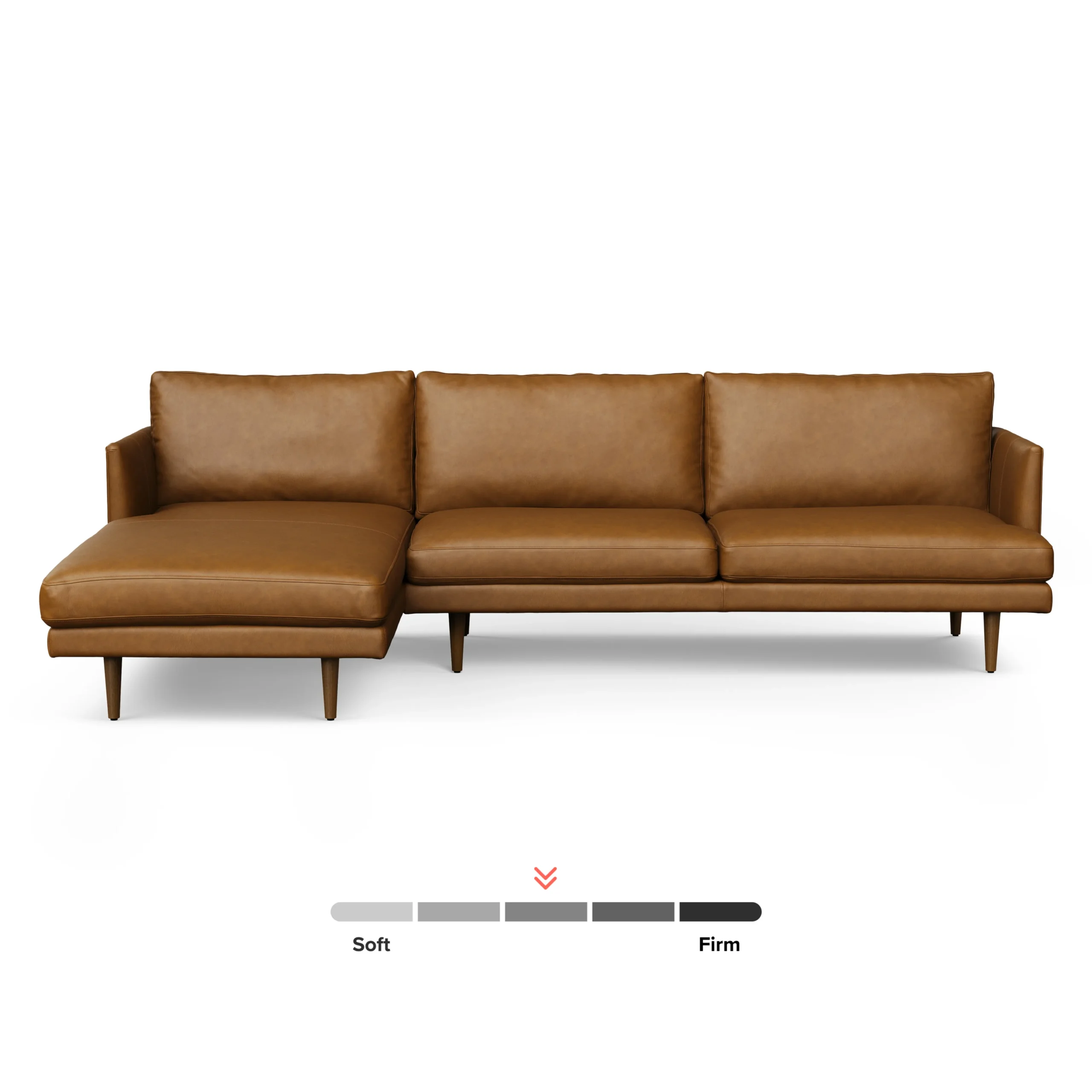Burrard 112_ Leather Left Sectional - Bella Caramel - Image 5