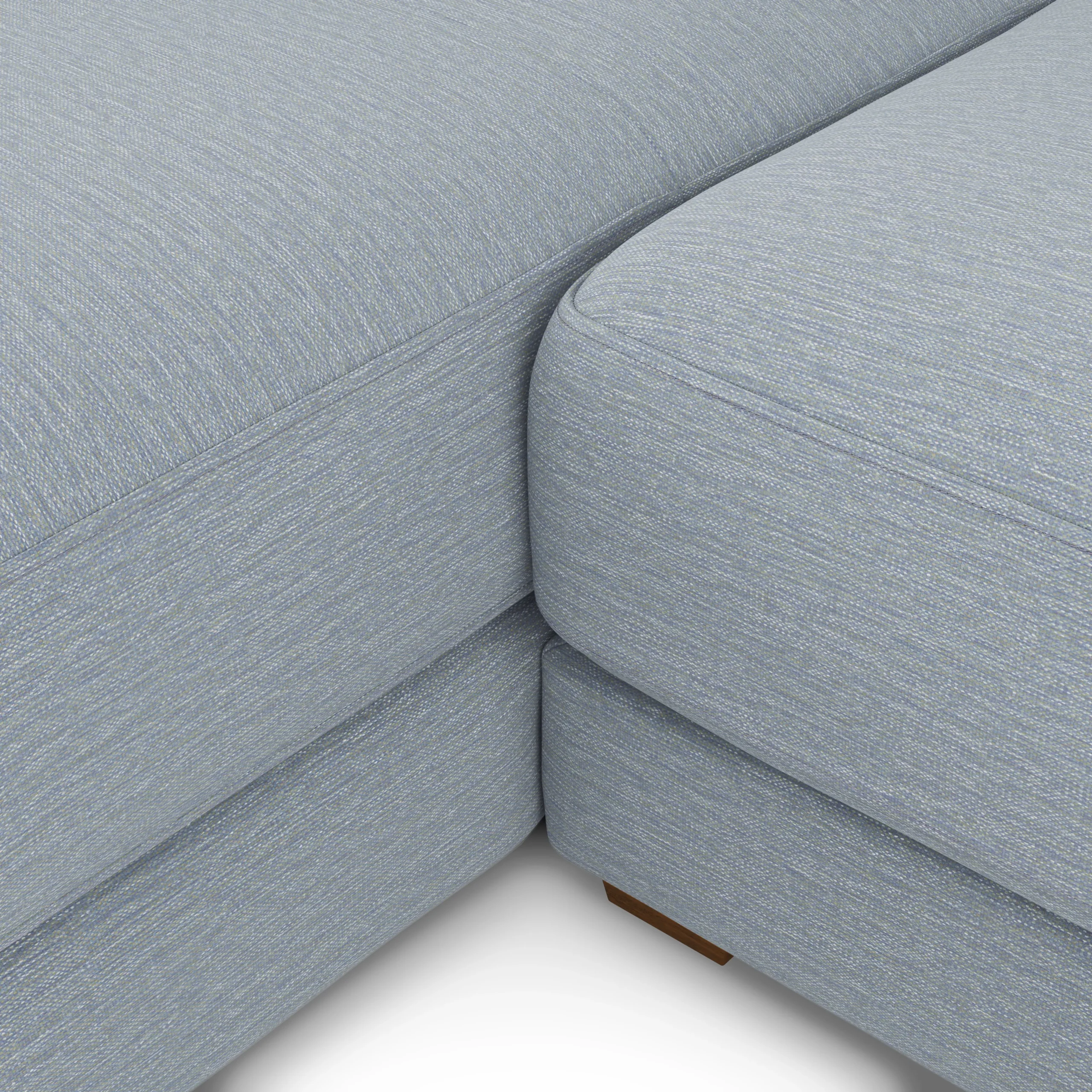 Dawn 100_ Left Sectional - Silver Light Blue - Image 5