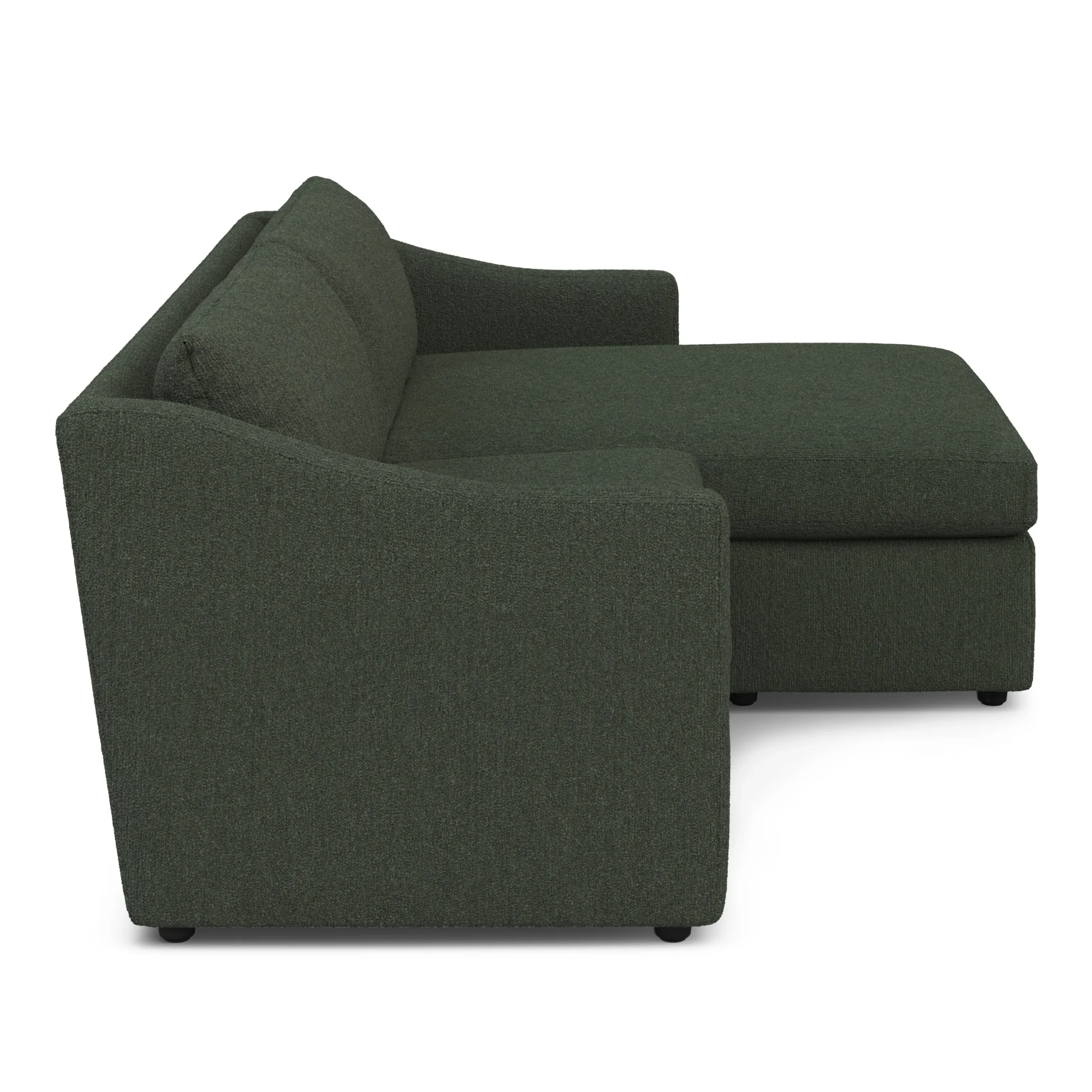 Landry 84.5_ Reversible Storage Sectional - Green Wool Bouclé - Image 5
