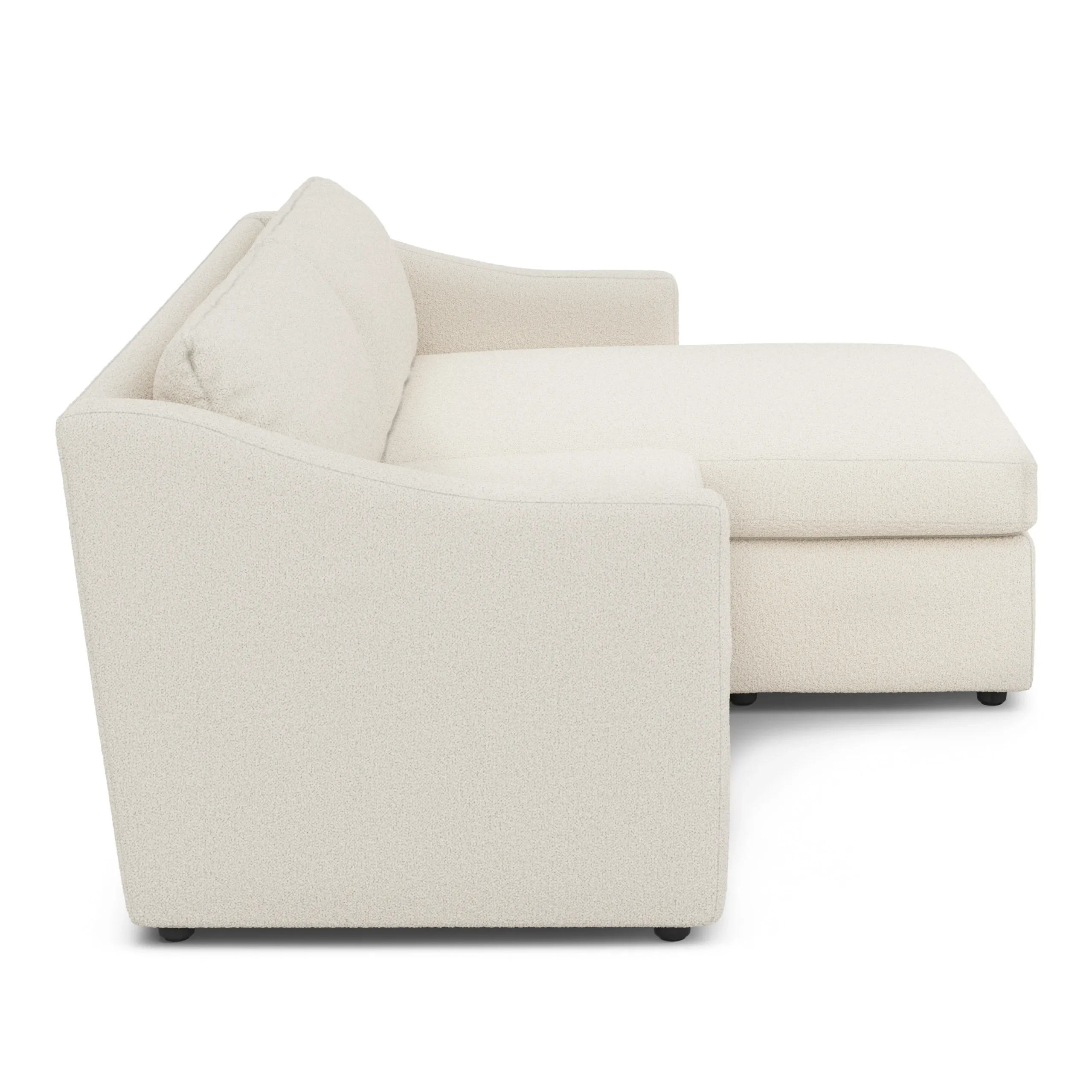 Landry 84.5_ Reversible Storage Sectional - Ivory Wool Bouclé - Image 5