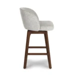 Alta Swivel Counter Stool - Walnut and Camellia Gray