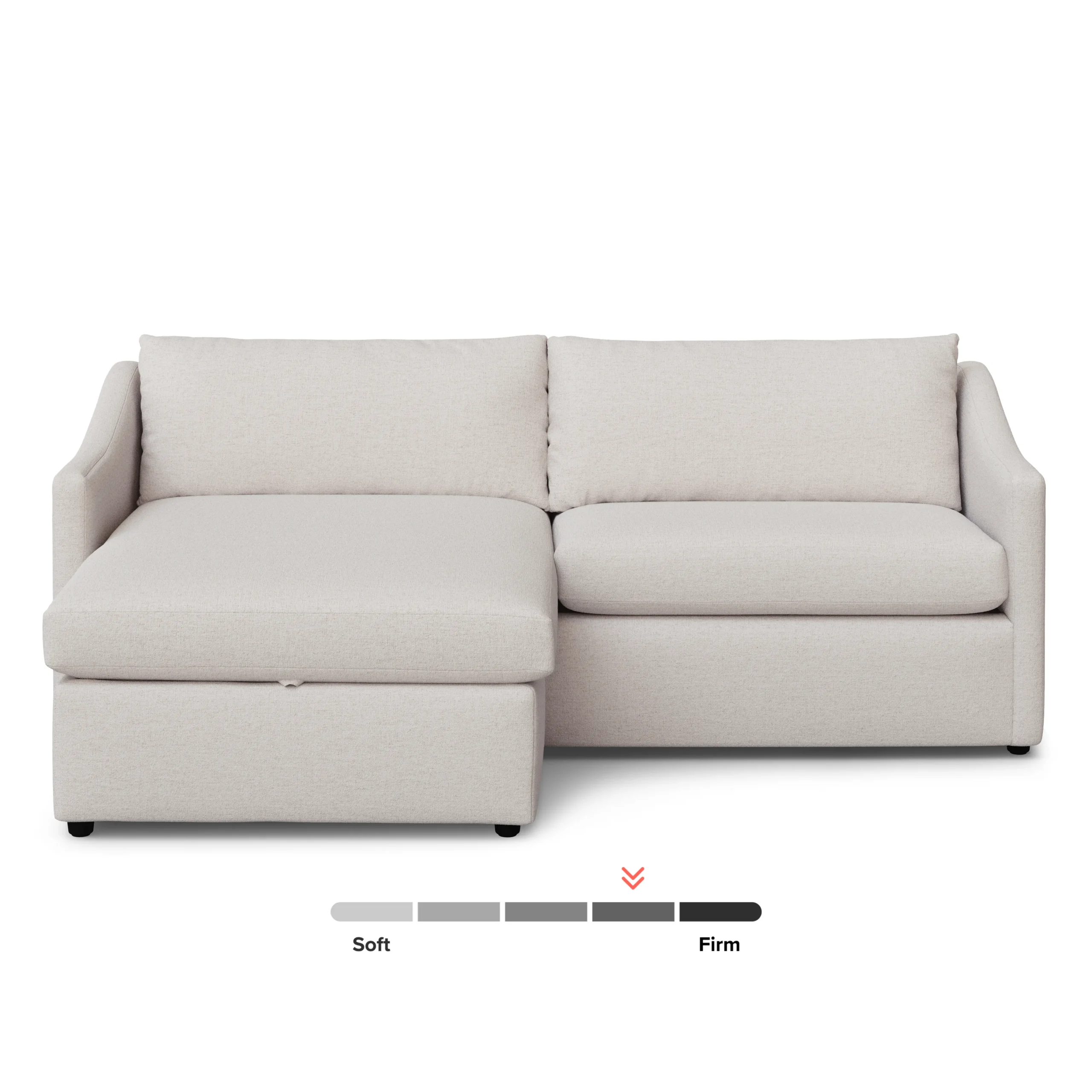 Landry 84.5_ Reversible Storage Sectional - Napa White - Image 5