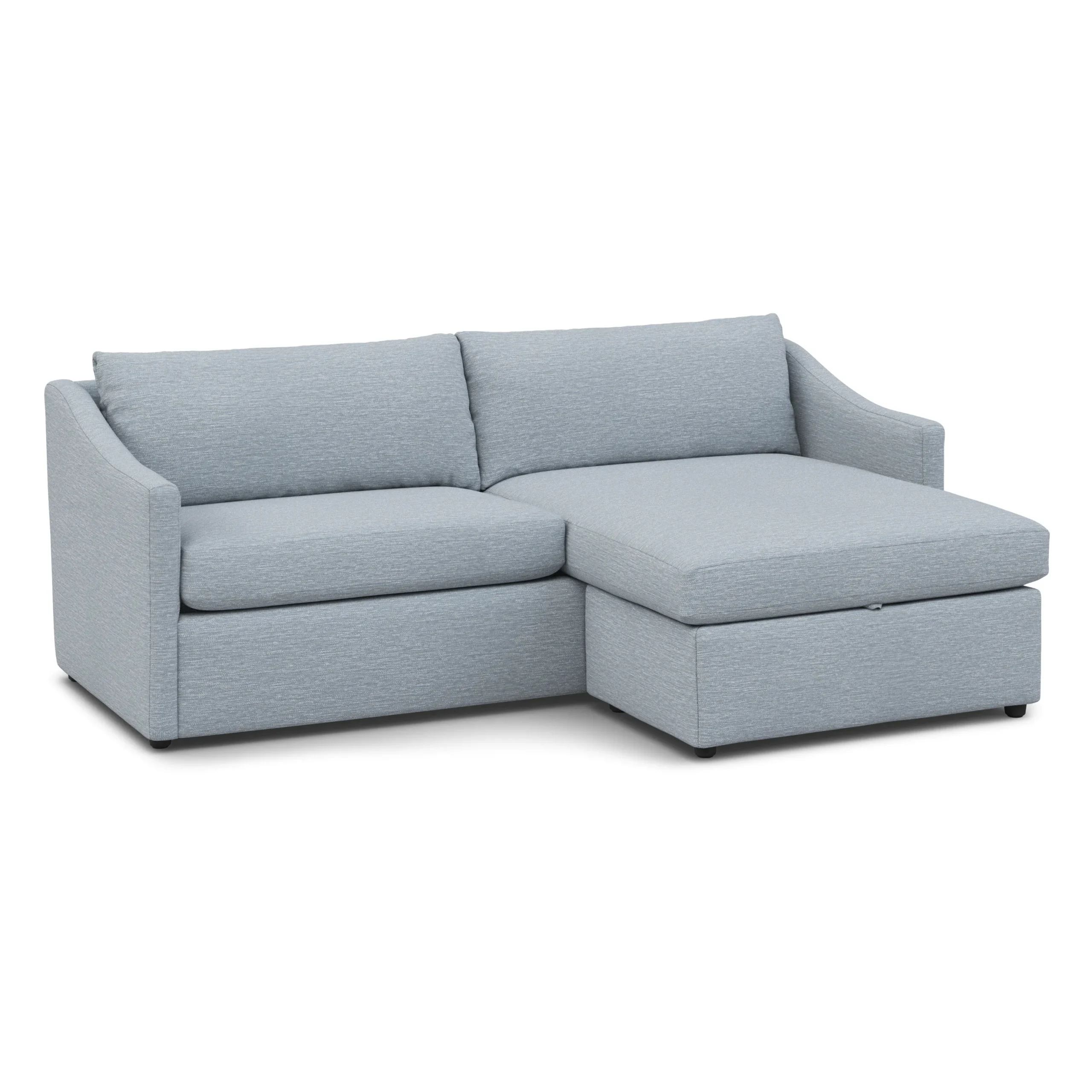 Landry 84.5_ Reversible Storage Sectional - Silver Light Blue - Image 5