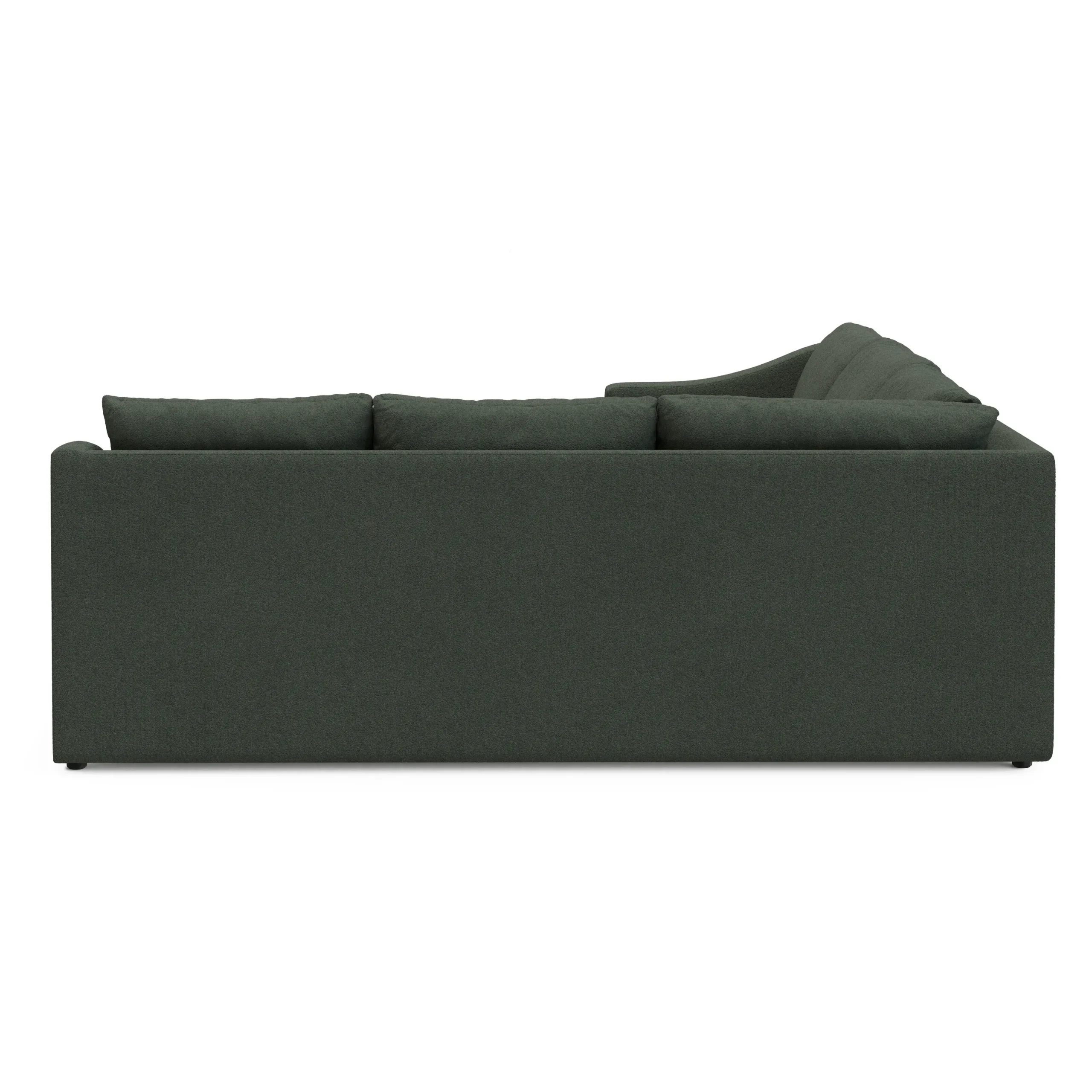 Landry 91_ Corner Sectional - Green Wool Bouclé - Image 5