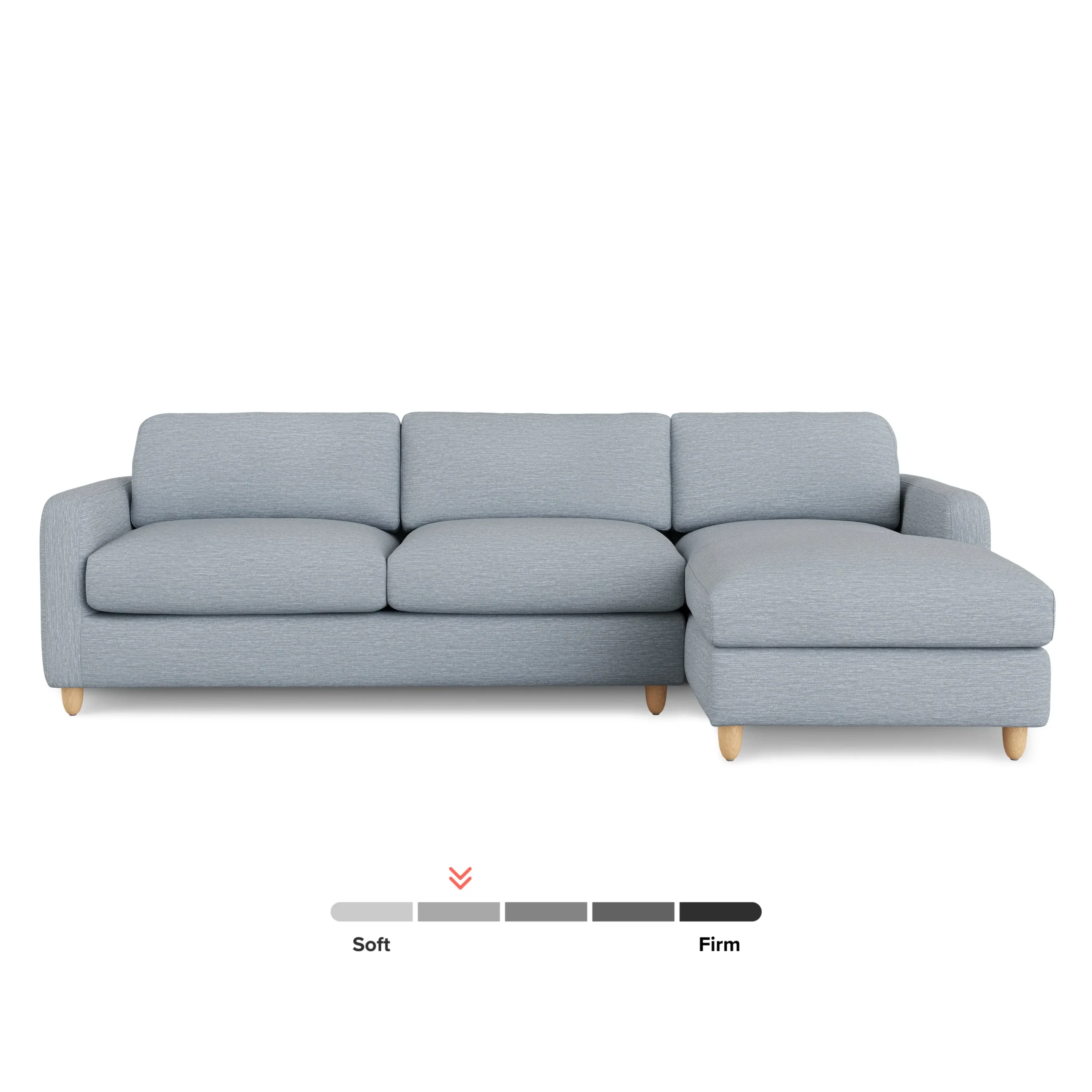 Vati 114_ Right Storage Sleeper Sectional - Natural Oak and Silver Light Blue - Image 5