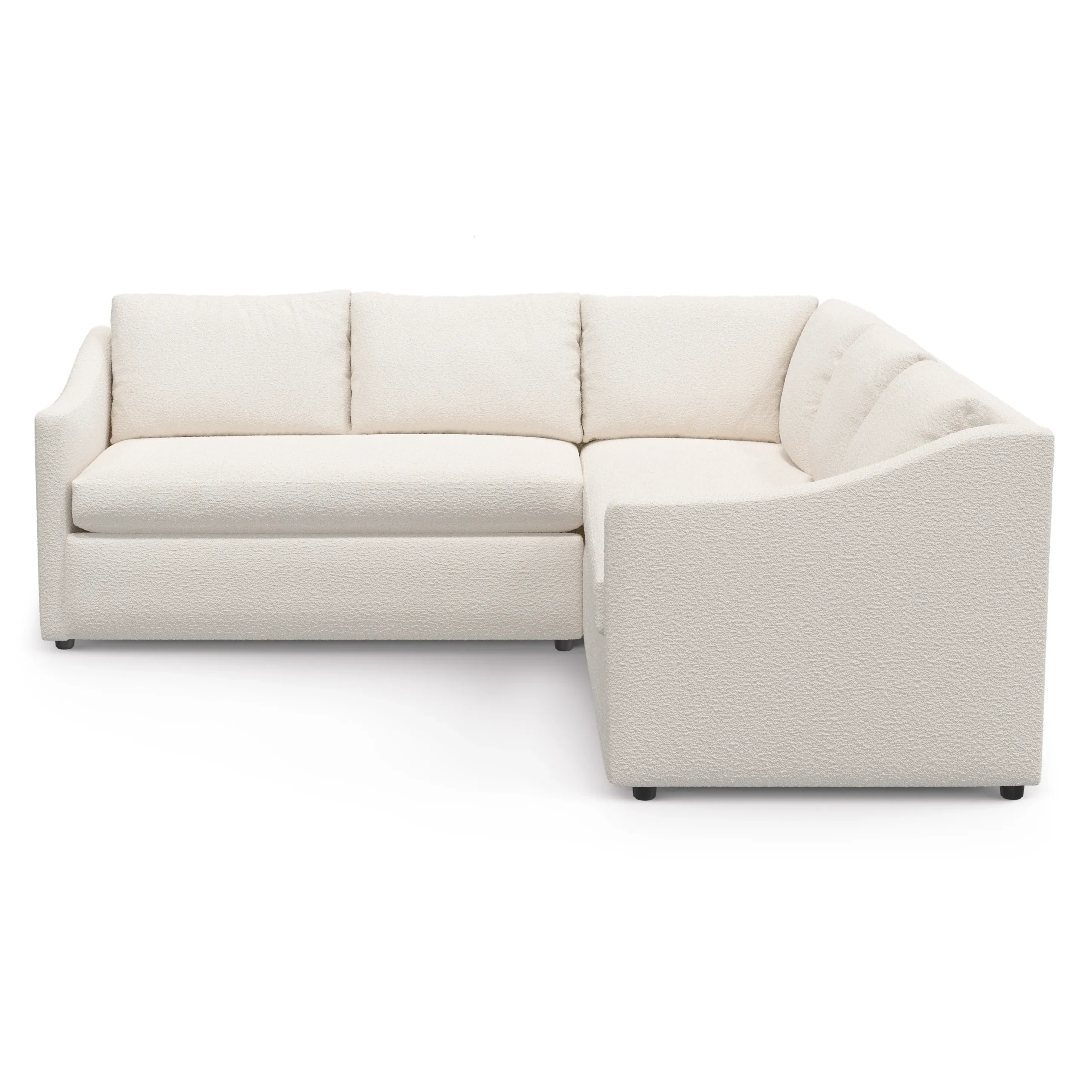 Landry 91_ Corner Sectional - Ivory Wool Bouclé - Image 5