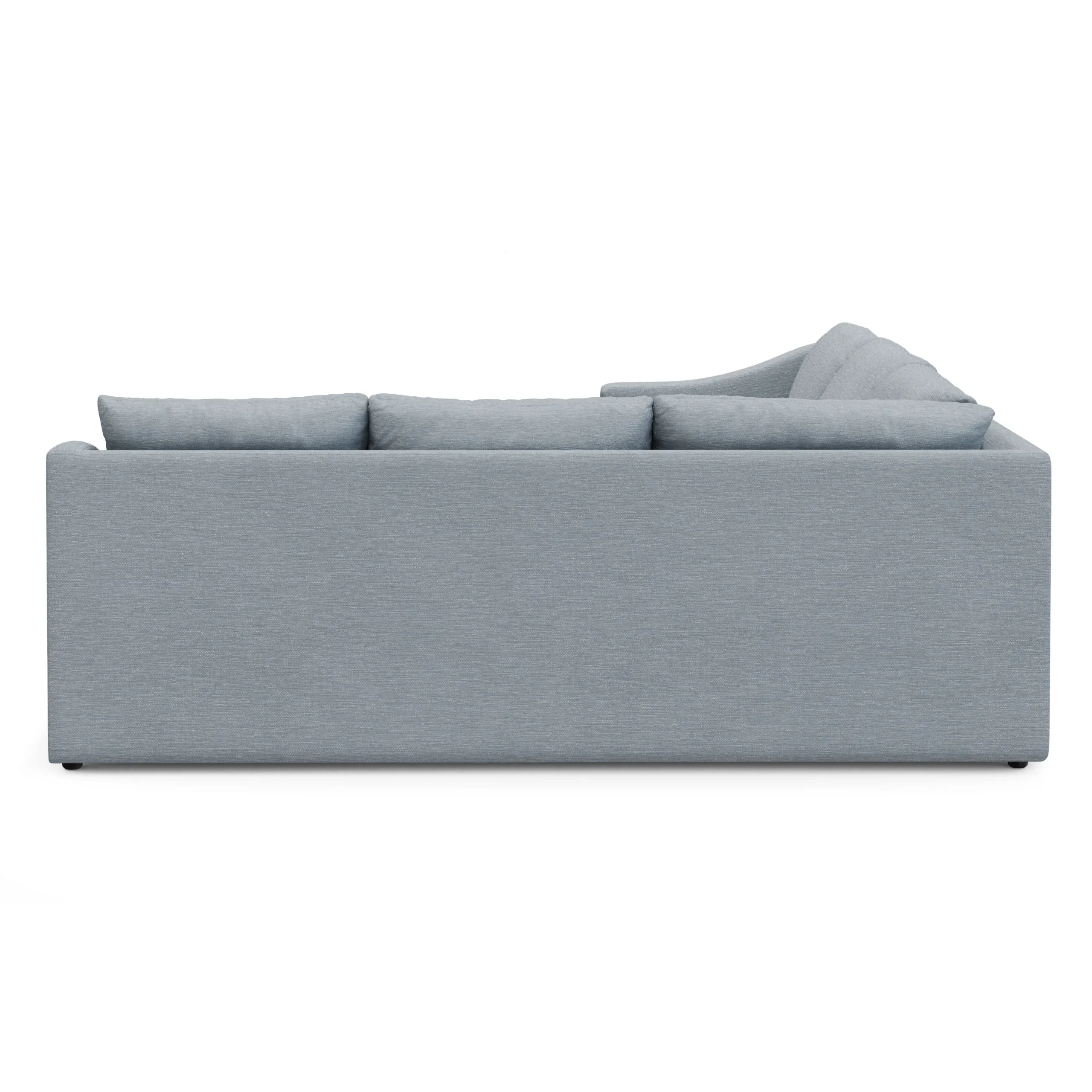 Landry 91_ Corner Sectional - Silver Light Blue - Image 5