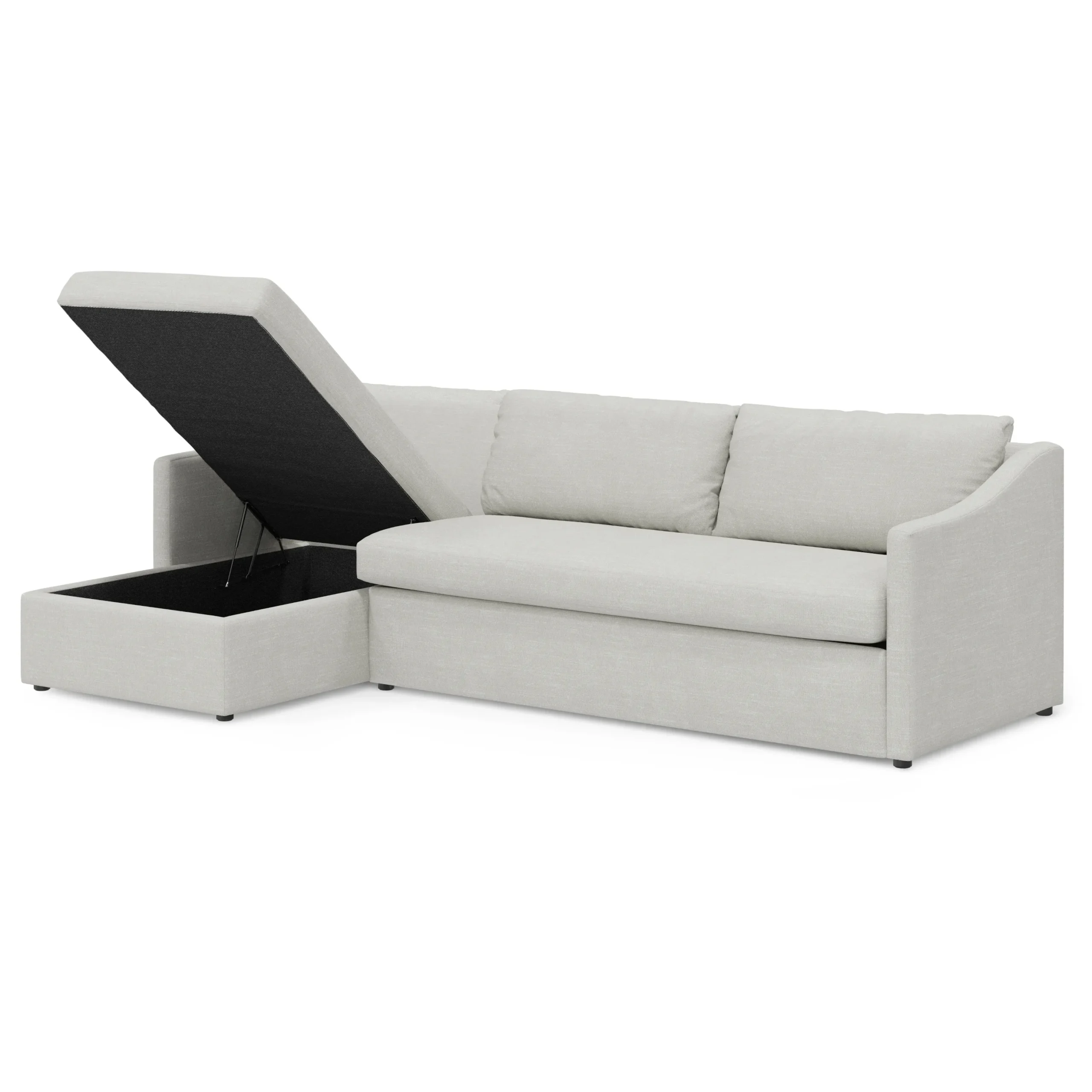 Landry 109_ Left Storage Sleeper Sectional - Napa Dove - Image 5