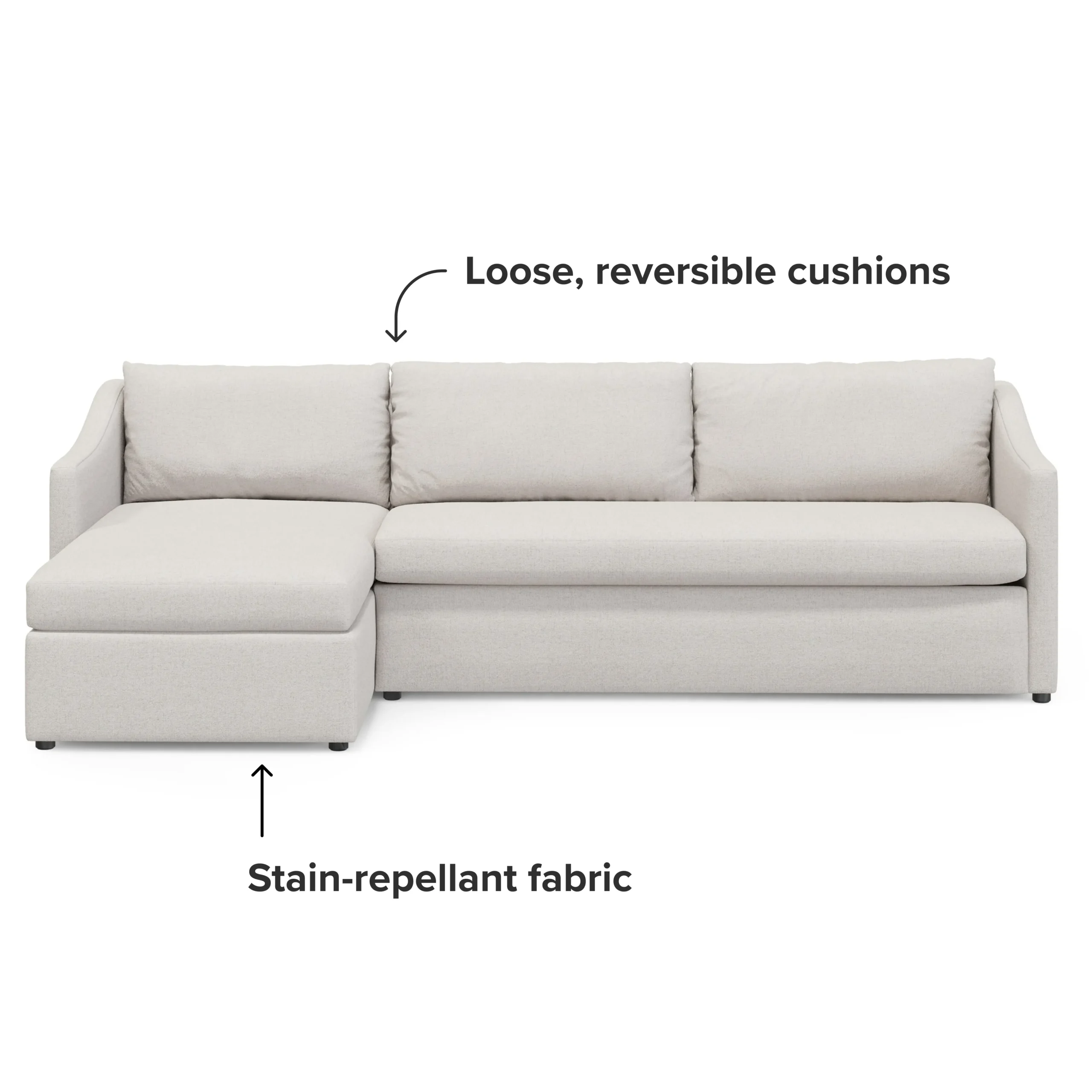 Landry 109_ Left Storage Sleeper Sectional - Napa White - Image 5