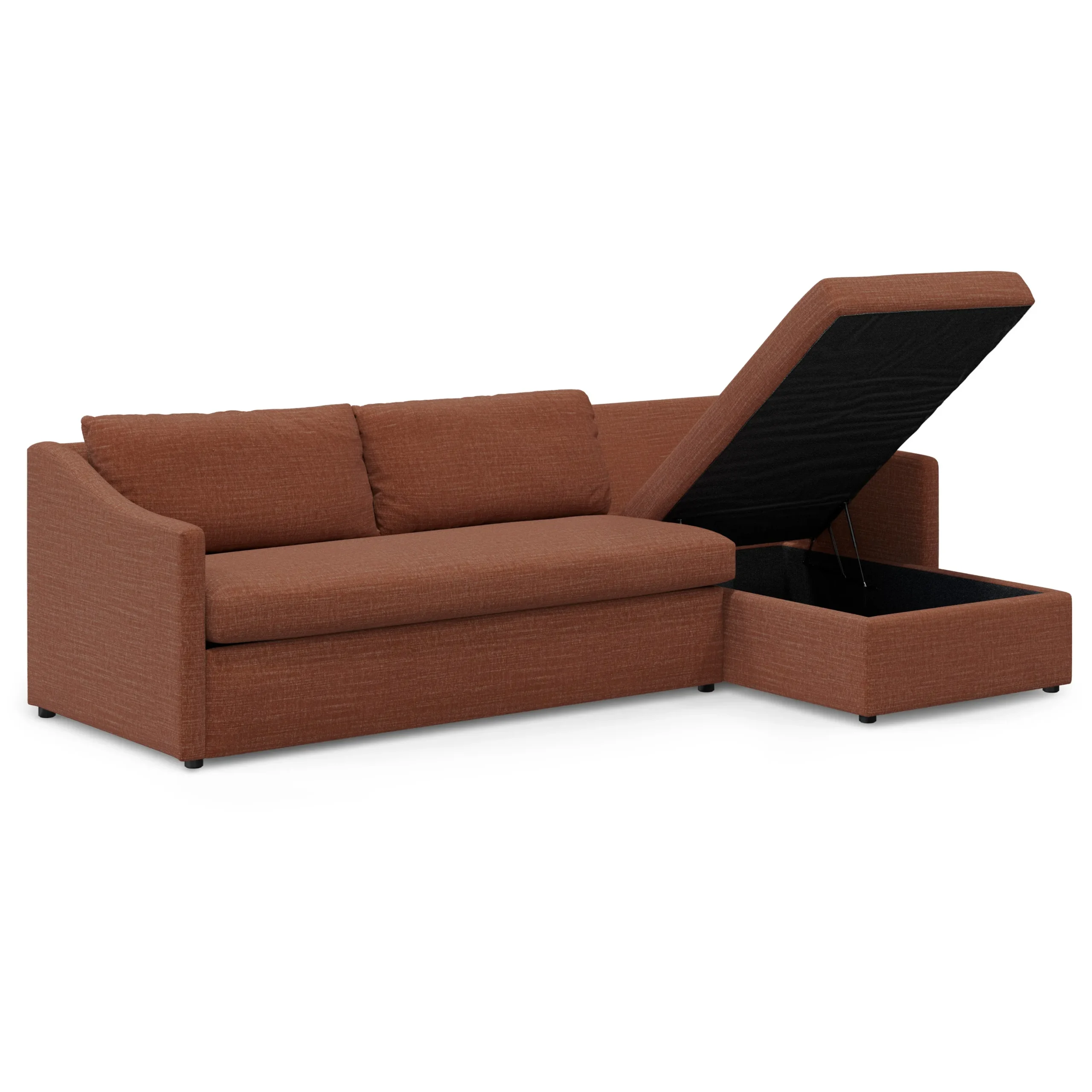 Landry 109_ Right Storage Sleeper Sectional - Napa Rust - Image 5