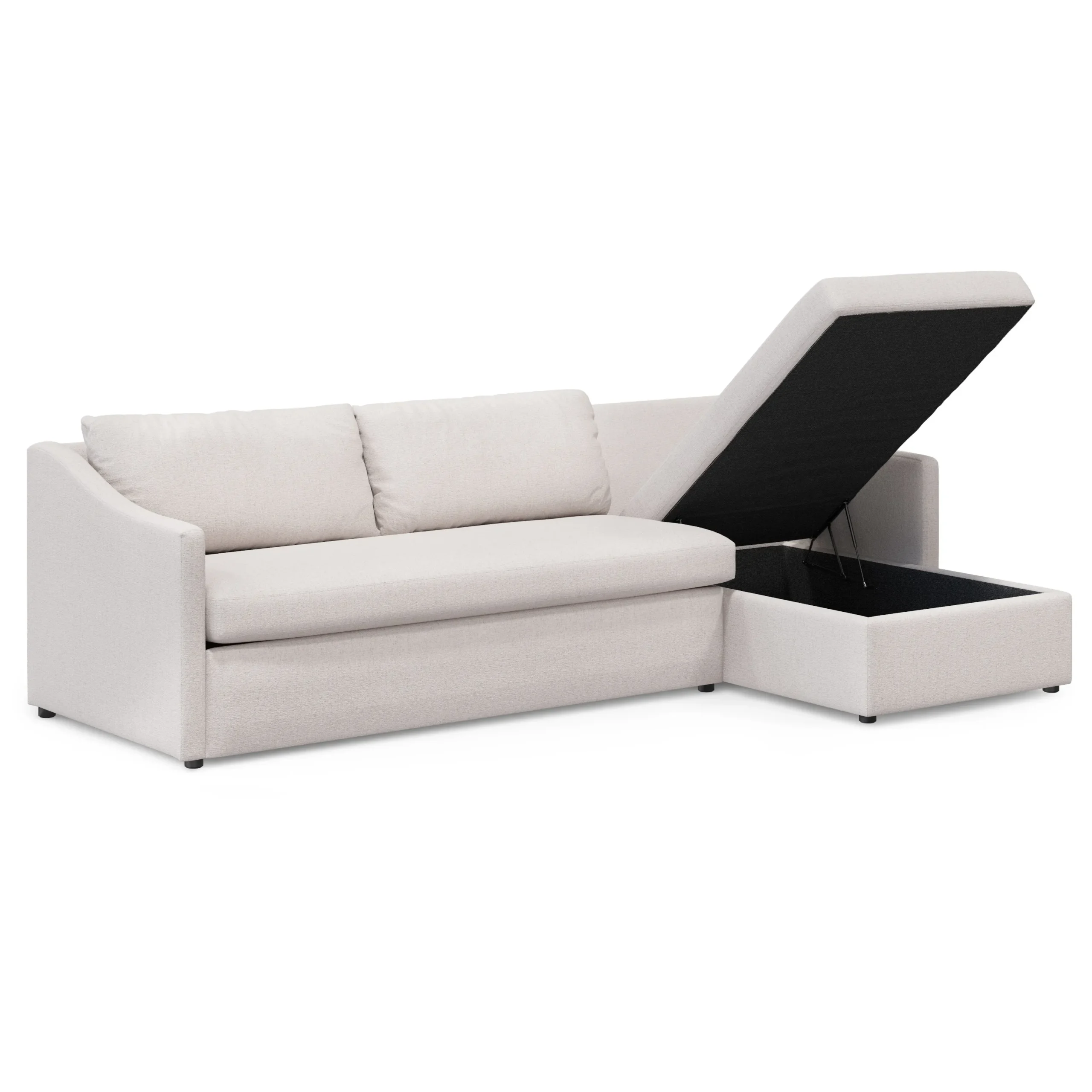 Landry 109_ Right Storage Sleeper Sectional - Napa White - Image 5