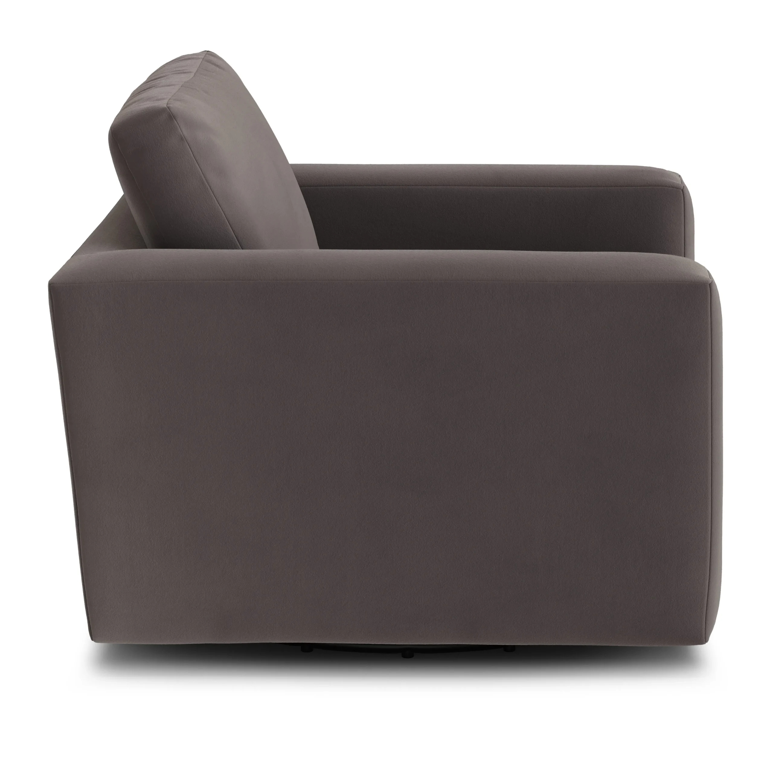 Riley 42_ Grand Velvet Swivel Chair - Hale Warm Gray - Image 7
