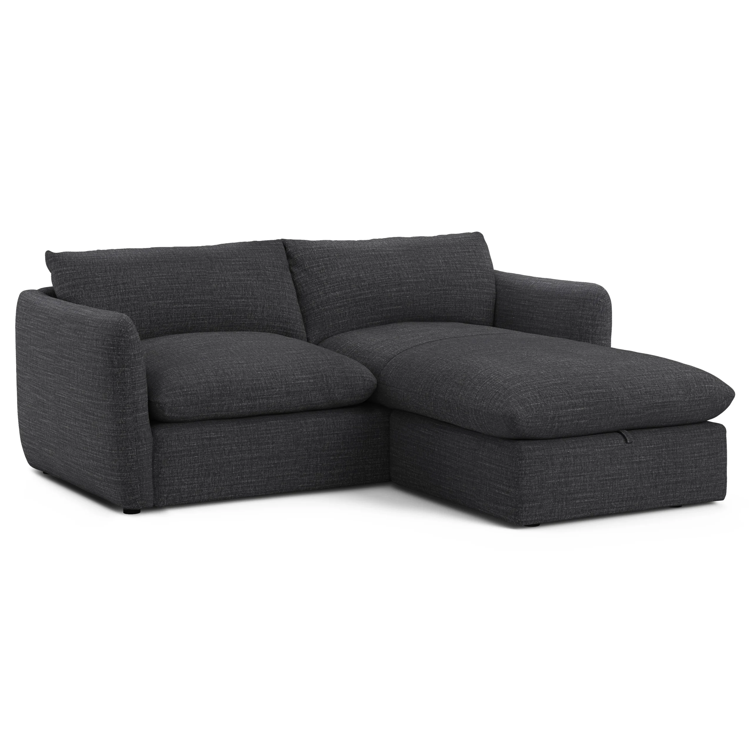 Leigh 86_ Reversible Storage Sectional - Napa Charcoal - Image 5