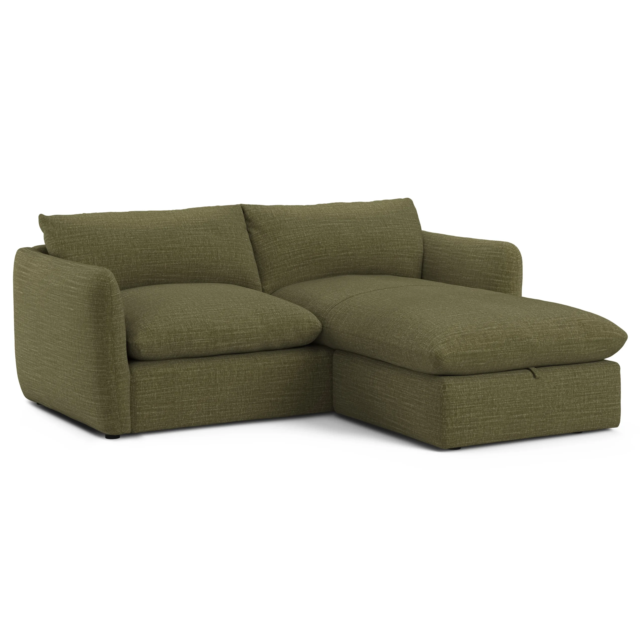 Leigh 86_ Reversible Storage Sectional - Napa Moss - Image 5