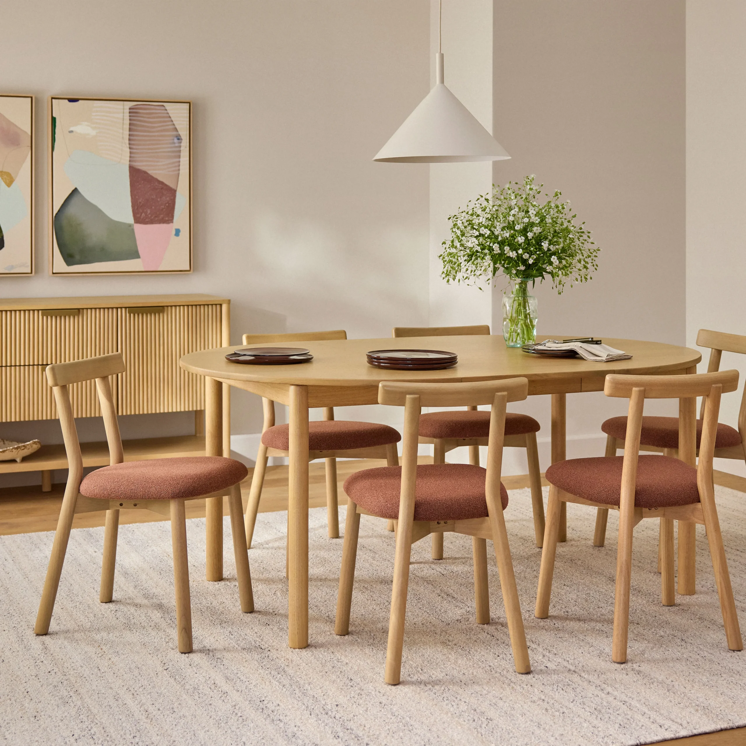 Ulka Dining Chair - White Oak and Ratine Oxide - Image 5