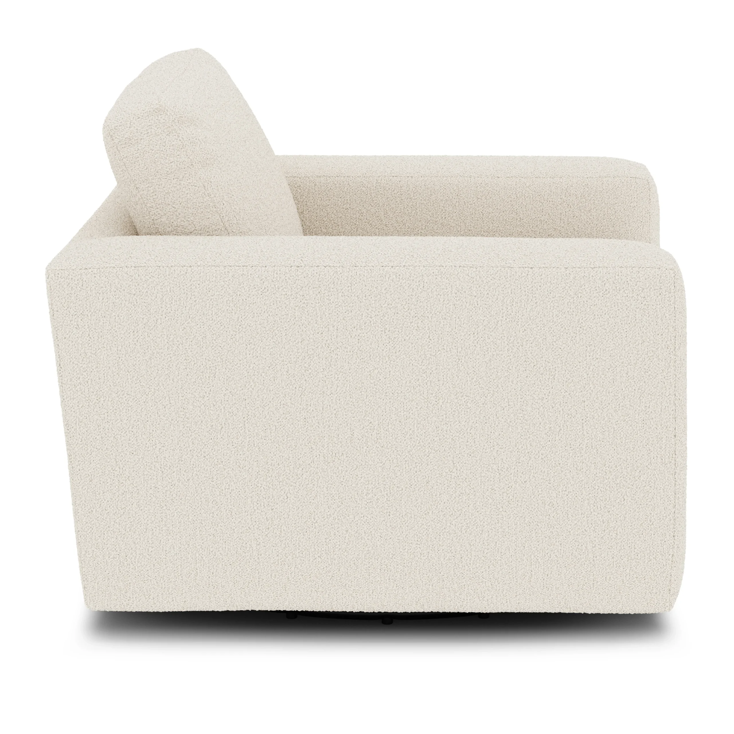 Riley 42_ Grand Swivel Chair - Ivory Wool Bouclé - Image 7