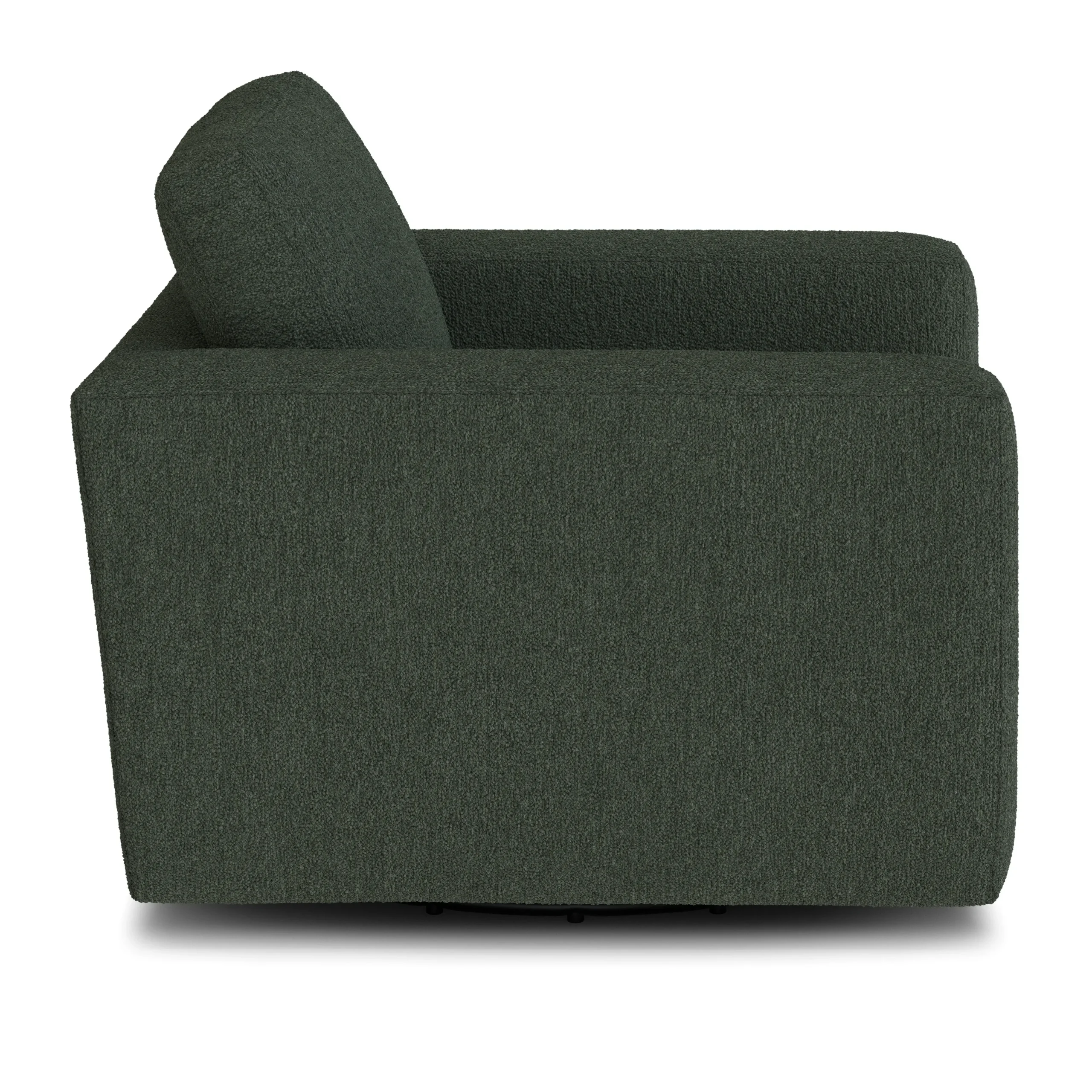 Riley 42_ Grand Swivel Chair - Green Wool Bouclé - Image 7