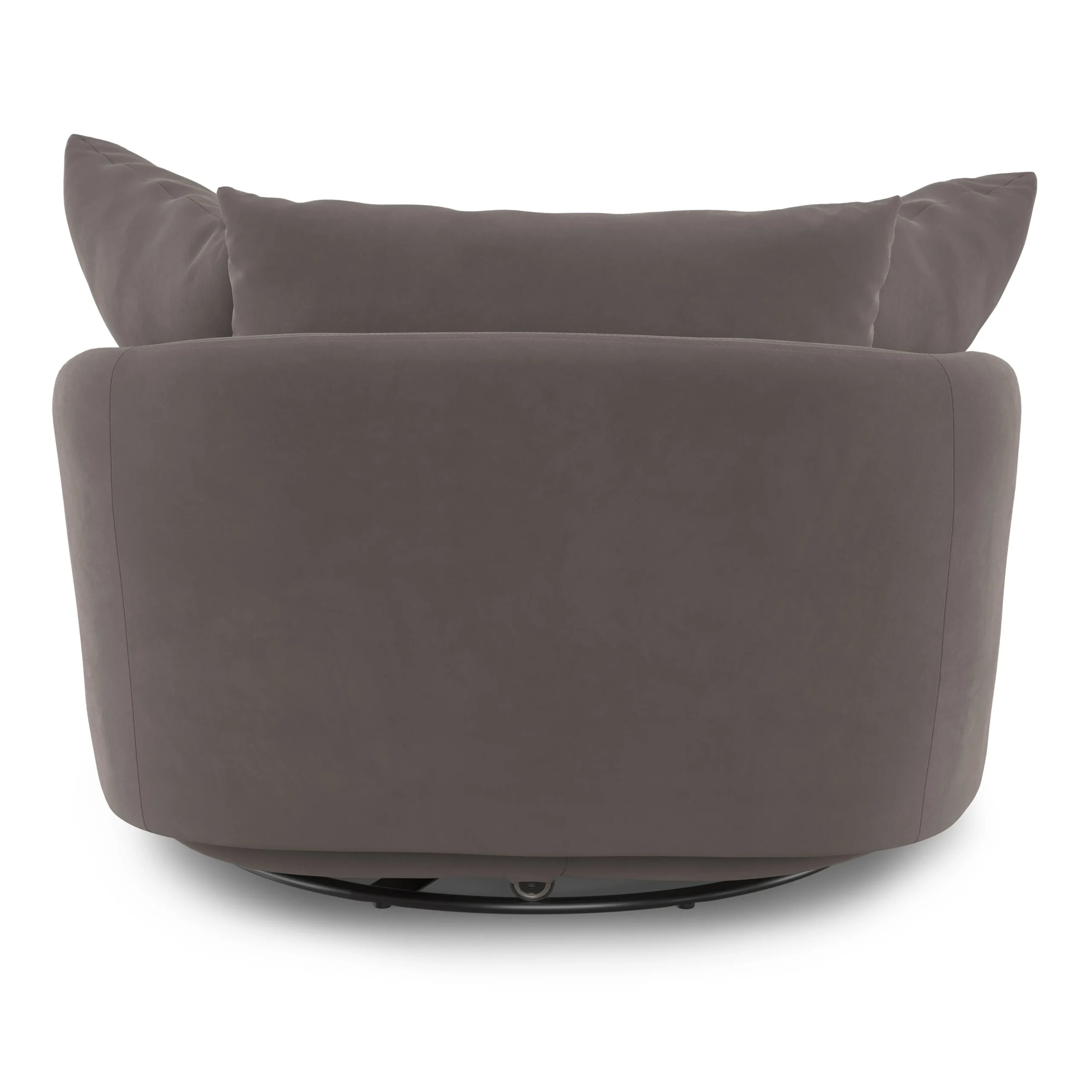 Leigh 47_ Velvet Grand Swivel Lounge Chair - Hale Warm Gray - Image 7