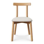 Ulka Dining Chair - White Oak and Ratine Ivory