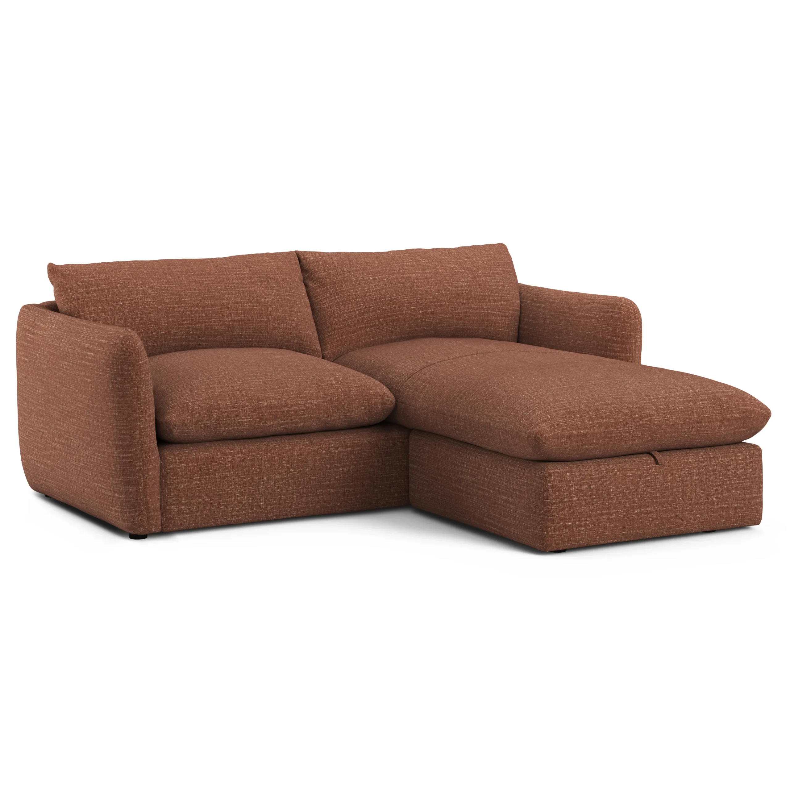 Leigh 86_ Reversible Storage Sectional - Napa Rust - Image 5