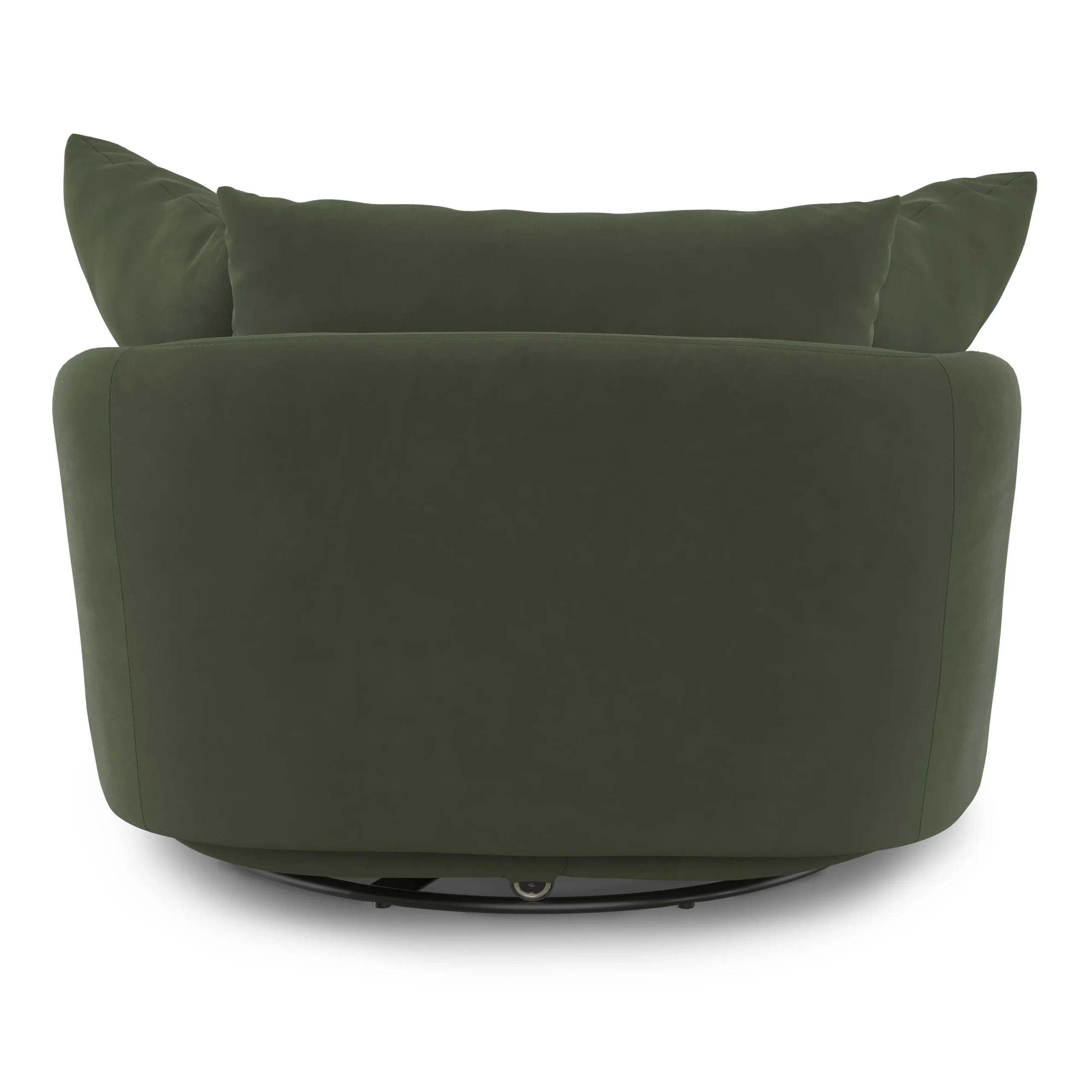 Leigh 47_ Grand Velvet Swivel Lounge Chair - Hale Fir Green - Image 7