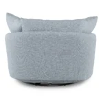 Leigh 47_ Grand Swivel Lounge Chair - Silver Light Blue