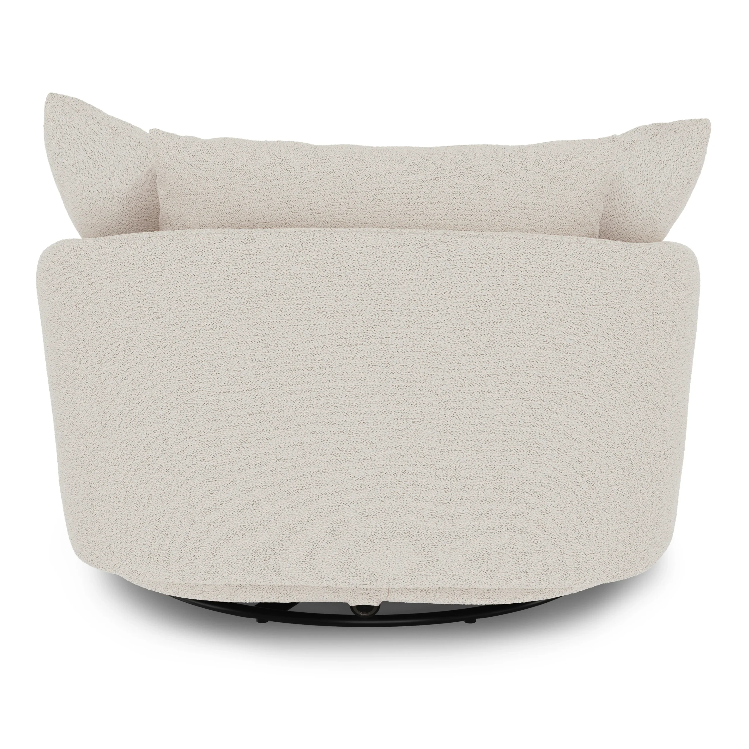 Leigh 47_ Grand Swivel Lounge Chair - Ivory Wool Bouclé - Image 7